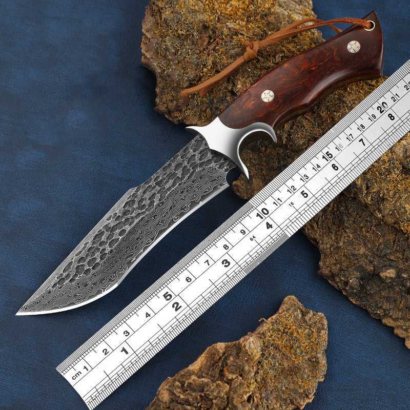 Odin's Edge knife with ruler showing 22.3 cm total length and 9.8 cm blade length