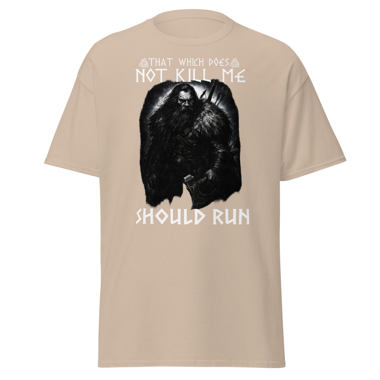 Unleashed Fury – Norse Tee in Natural — Norse battle quote t-shirt